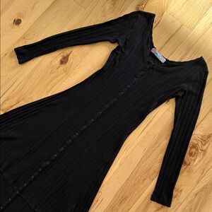Free People Black Button Up Knit Dress Size XS